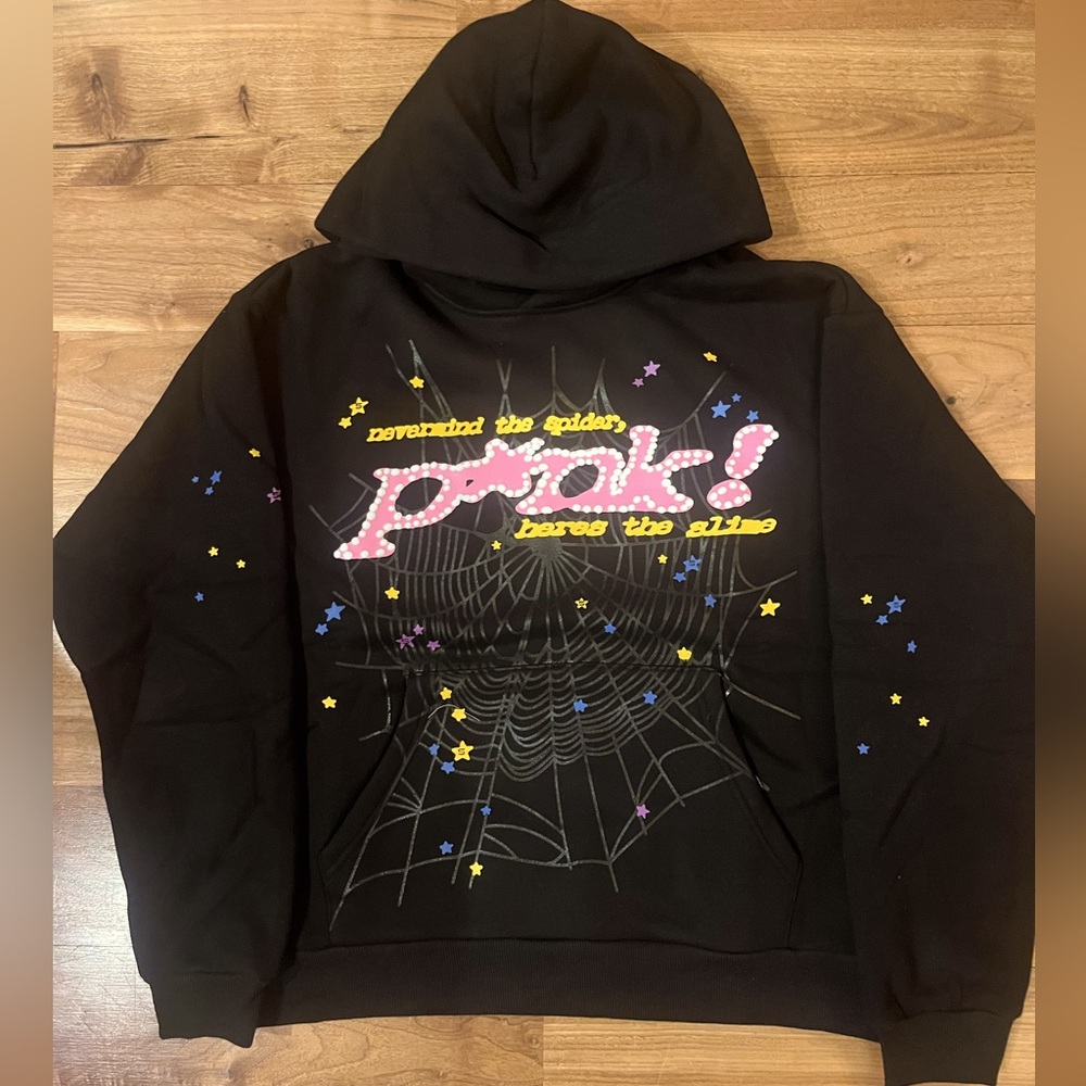 Black Pink Sp5der Hoodie sizes (L,M,S)🔥💯 Text me what size you need🔥💯🔥